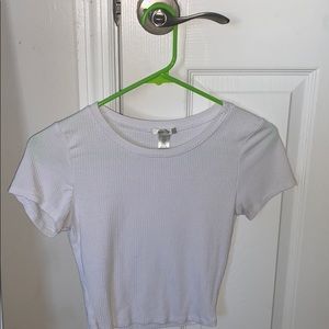 white crop top